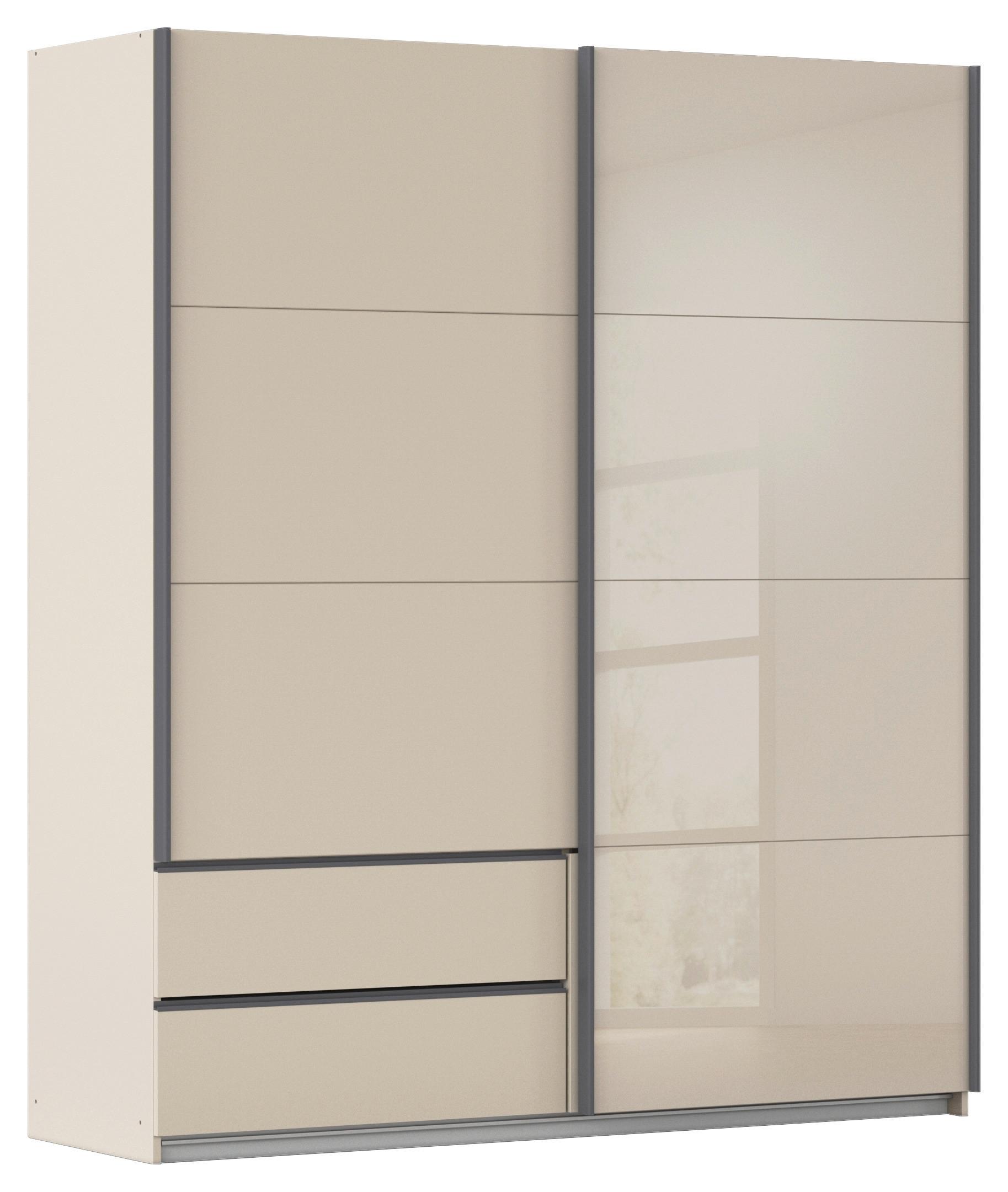 Schwebetürenschrank Elara Champagnerfarben - Champagner/Weiß, KONVENTIONELL, Holzwerkstoff (181/210/62cm) - Premium Living