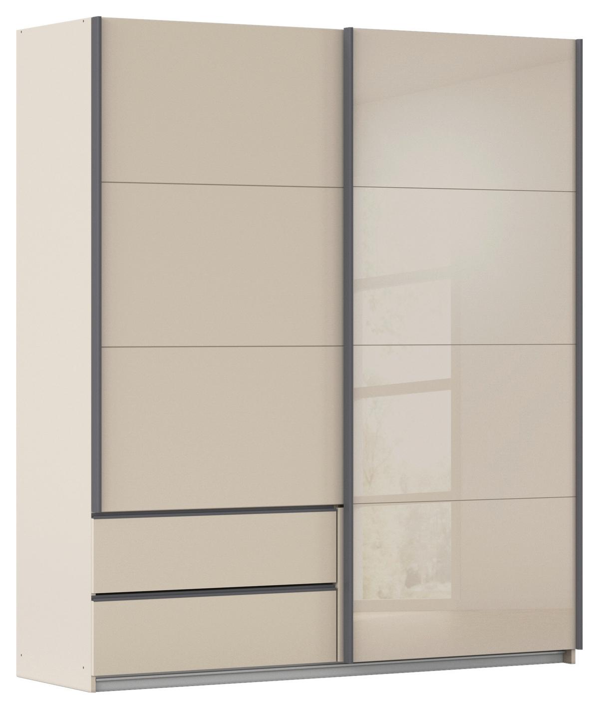 Schwebetürenschrank Elara Champagnerfarben - Champagner/Weiß, KONVENTIONELL, Holzwerkstoff (181/210/62cm) - Premium Living