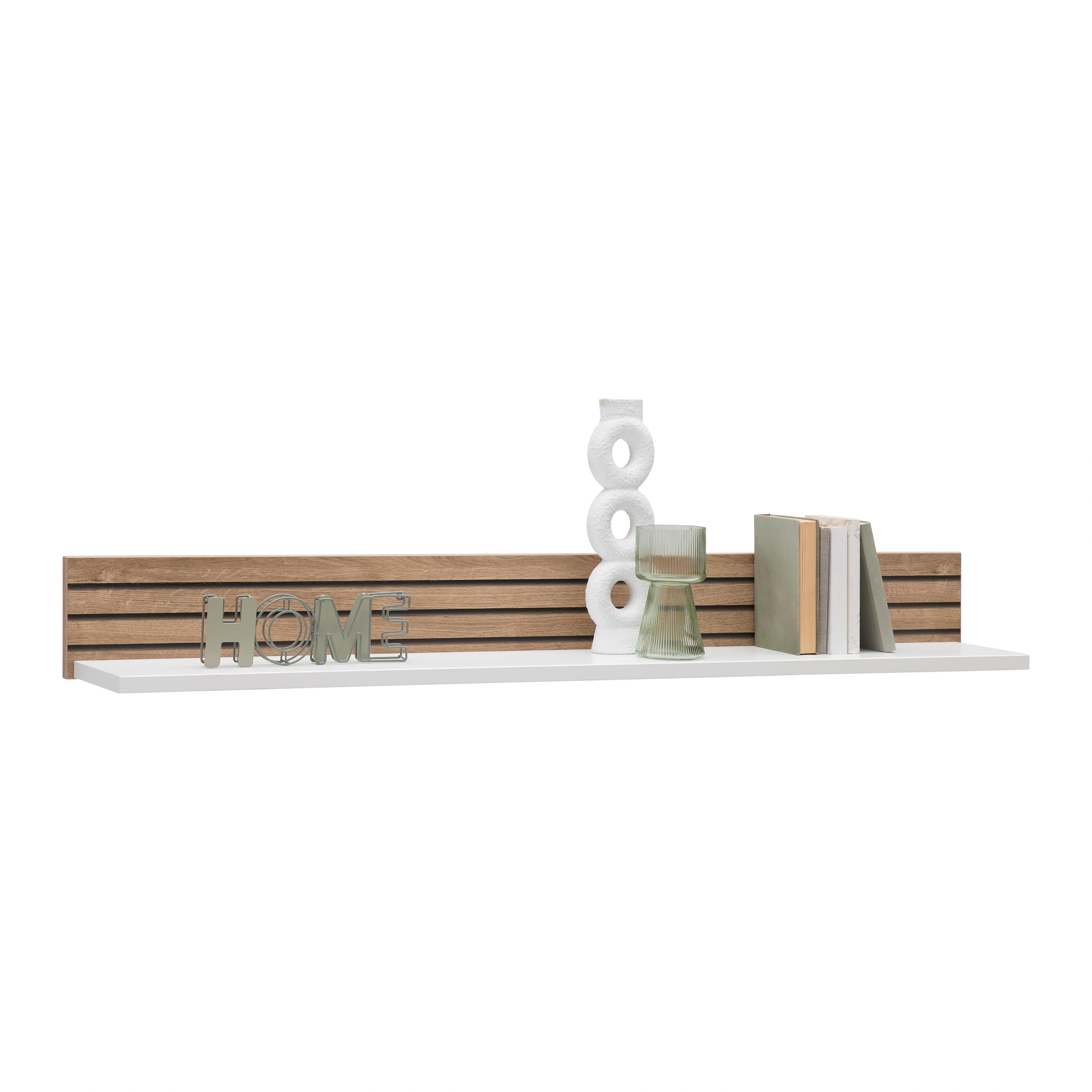 Wandboard Whitehouse 10Q8WR41 Weiss/Eichefarben - Weiss/Eichefarben, Modern, Holzwerkstoff (140/16/20cm) - Premium Living