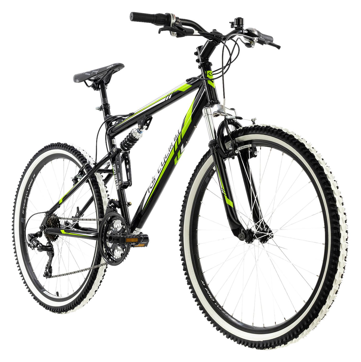 Mountainbike Fully 26'' Scrawler RH 51cm - Schwarz/Grün, Basics, Metall (180/70cm) - KS Cycling