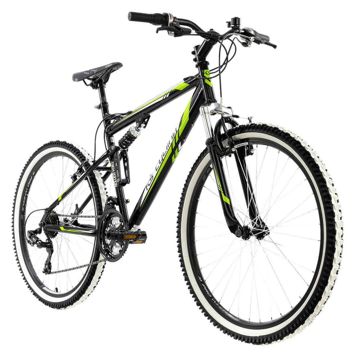 Mountainbike Fully 26'' Scrawler RH 51cm - Schwarz/Grün, Basics, Metall (180/70cm) - KS Cycling