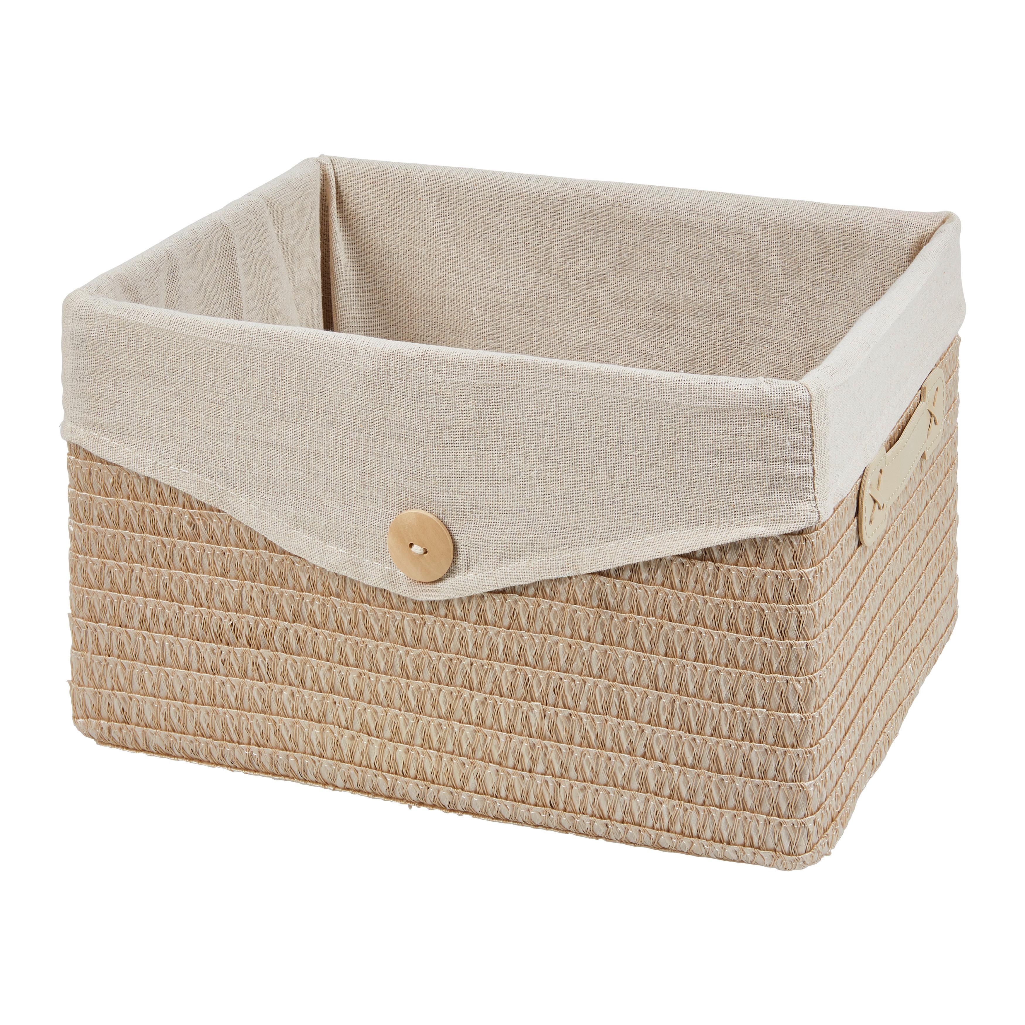 TVÄTTKORG DENISE - beige, Romantik / Lanthus, textil/plast (35/20/26cm) - Mömax