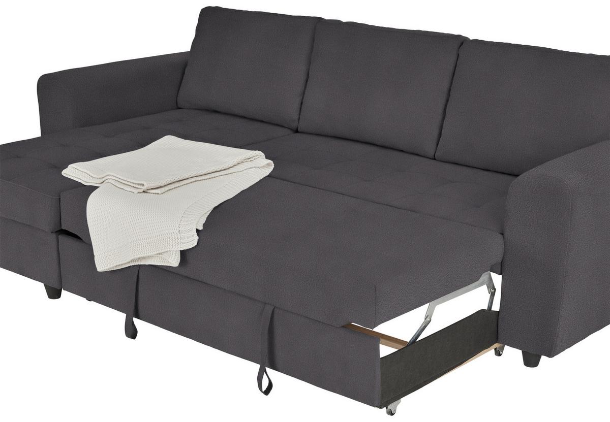 Kutna Garnitura River - antracit, Moderno, tekstil (245/145cm) - Modern Living