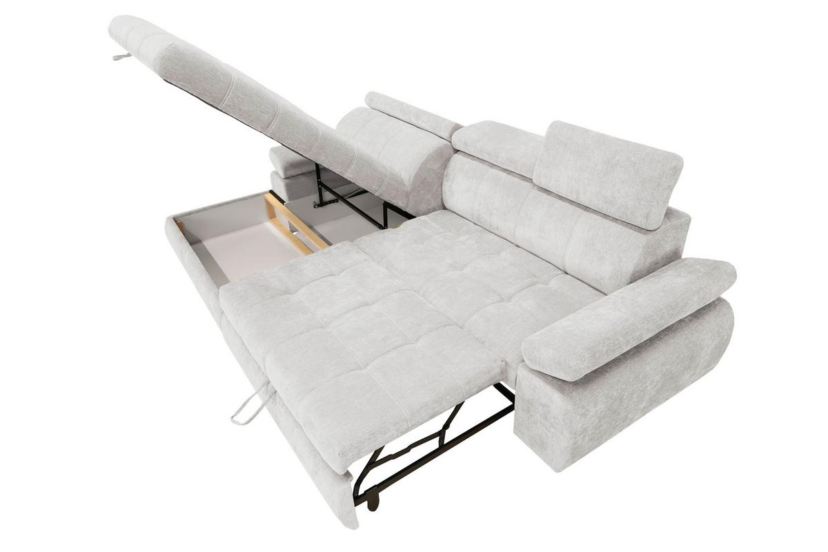 Kutna Garnitura Vegas - svijetlo siva/crna, Design, drvo/tekstil (173/294cm) - Modern Living
