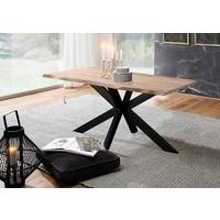 Esstisch Amon Braun/Schwarz - noir/marron, Natur, métal/bois (140/85/77cm) - Mömax