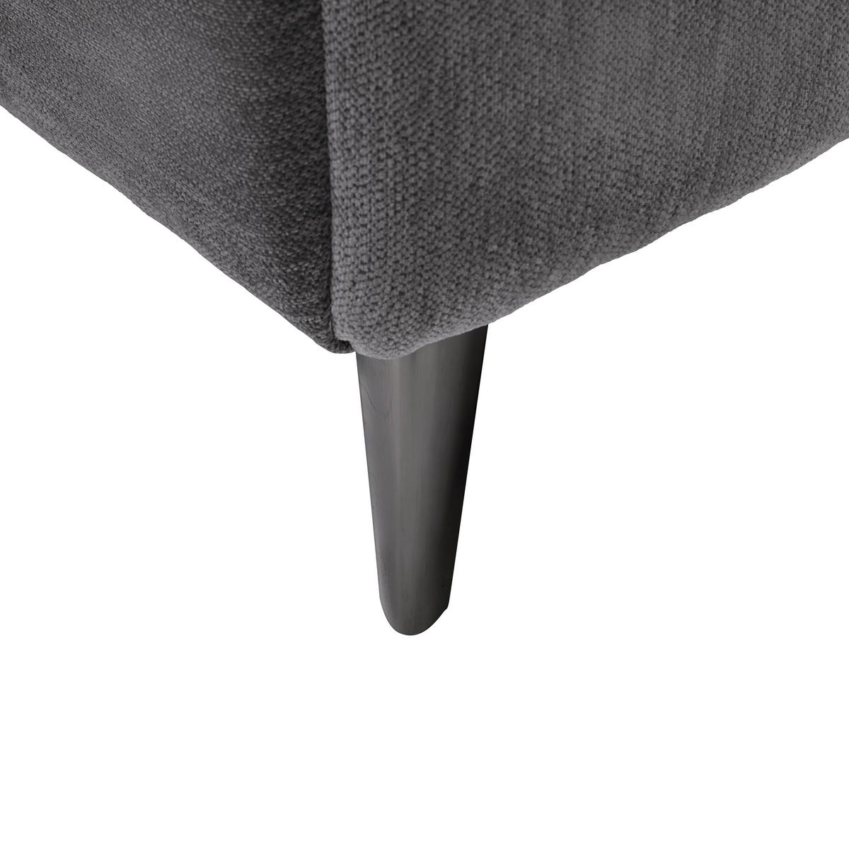 Ecksofa Pisa Anthrazit - Anthrazit/Schwarzchrom, MODERN, Holz/Textil (248/173cm) - Mömax