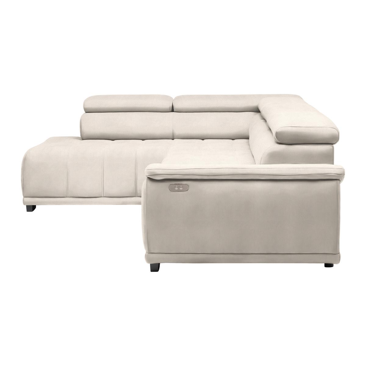 Kutna Garnitura Gremio - boje sedefa/crna, Moderno, tekstil/plastika (206/283cm) - Modern Living
