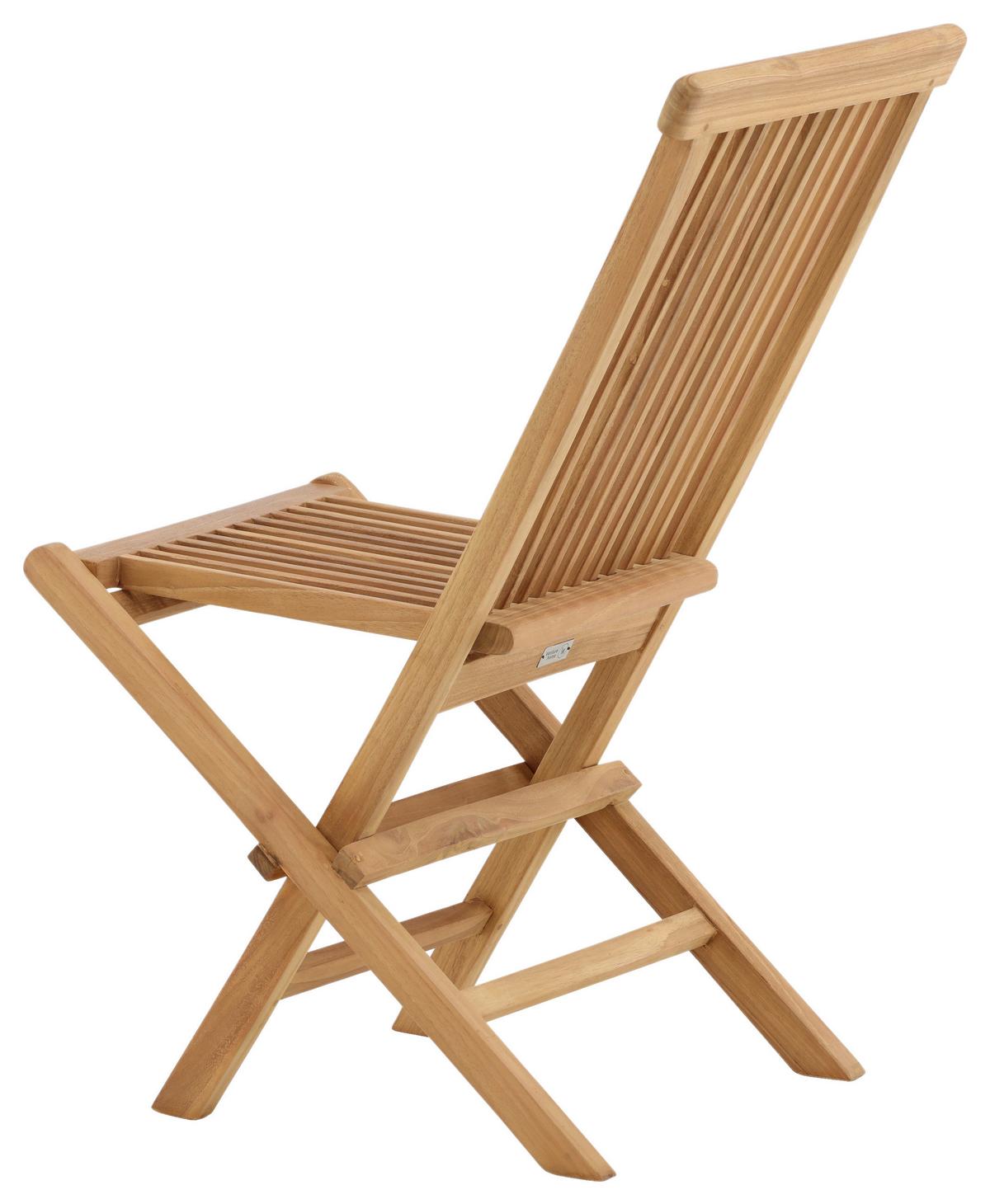 Klappstuhl 2er-Set KENYA - Teakfarben, KONVENTIONELL, Holz (47/89/62cm) - Gardenson