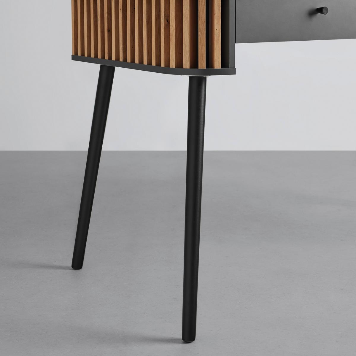 Schreibtisch Pure in Grau/Eiche Artisan - Grau, Design, Holzwerkstoff (120/76/60cm) - Premium Living