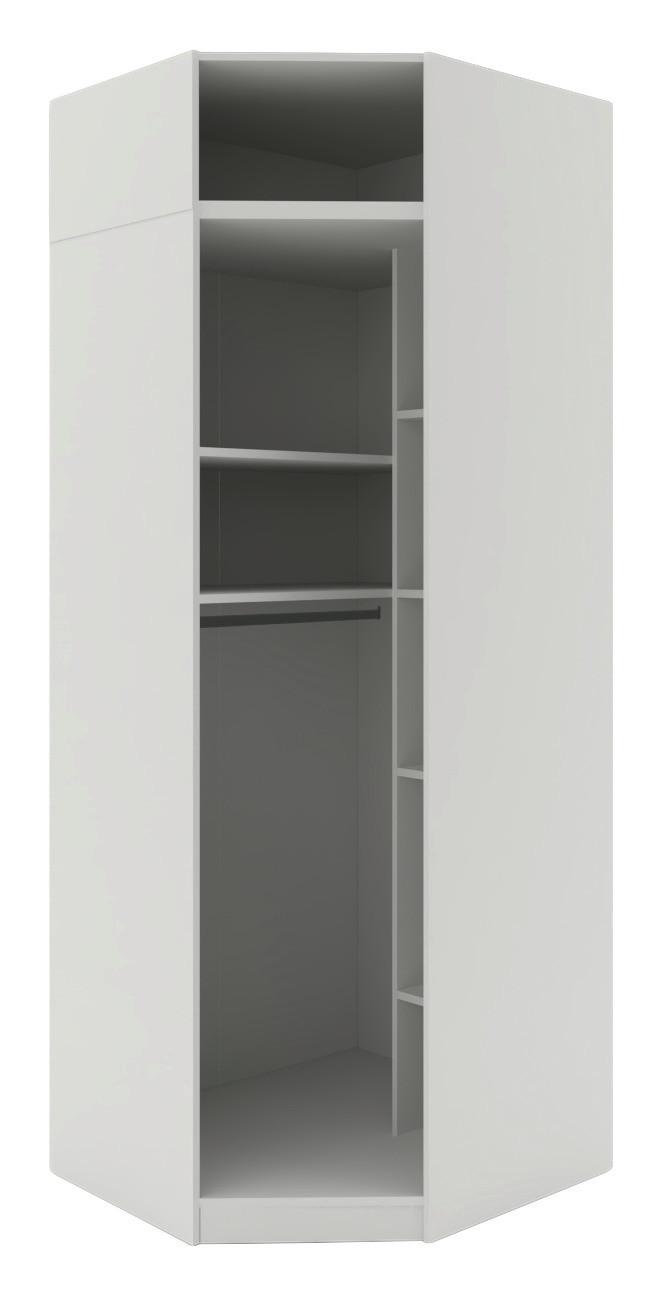 Eckschrank "UNIT" in Weiß - Weiß, MODERN, Holzwerkstoff (91,1/242,2/91,1cm) - Based