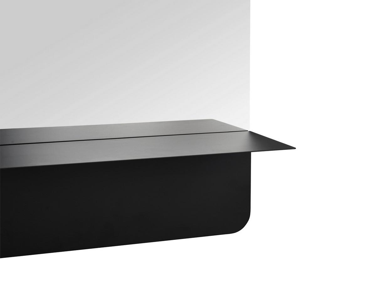 Wandspiegel Maren Schwarz Ca. 40x60x15,5cm - Schwarz, Modern, Glas/Metall (40/60/15,5cm) - Mömax