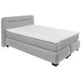 Boxspringbett in Silber ca. 140x200 cm inkl. Topper - Silberfarben/Hellgrau, Basics, Holzwerkstoff/Kunststoff (140/200cm) - Livetastic Boxspringbett in Silber ca. 140x200 cm inkl. Topper - Silberfarben/Hellgrau, Basics, Holzwerkstoff/Kunststoff (140/200cm) - Livetastic