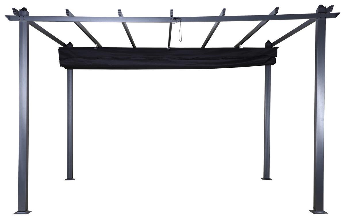 PERGOLA LAZIO - Schwarz, KONVENTIONELL, Textil (395/245/295cm) - Gardenson