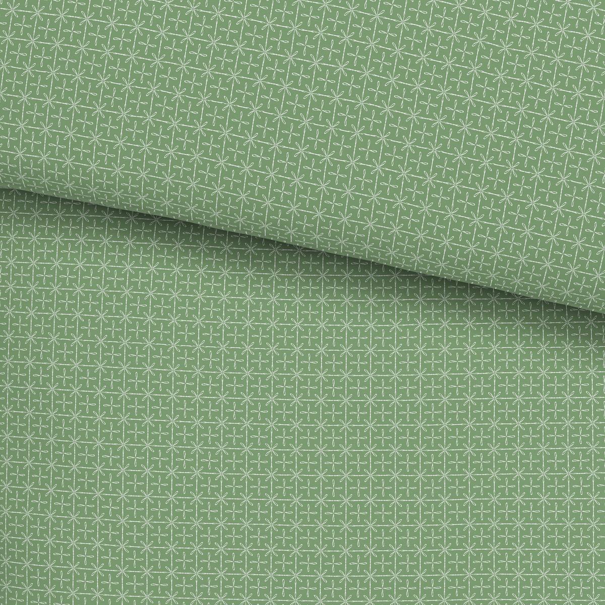 BETTWÄSCHESET LAURA - Grün, Konventionell, Textil (160/210cm) - Modern Living