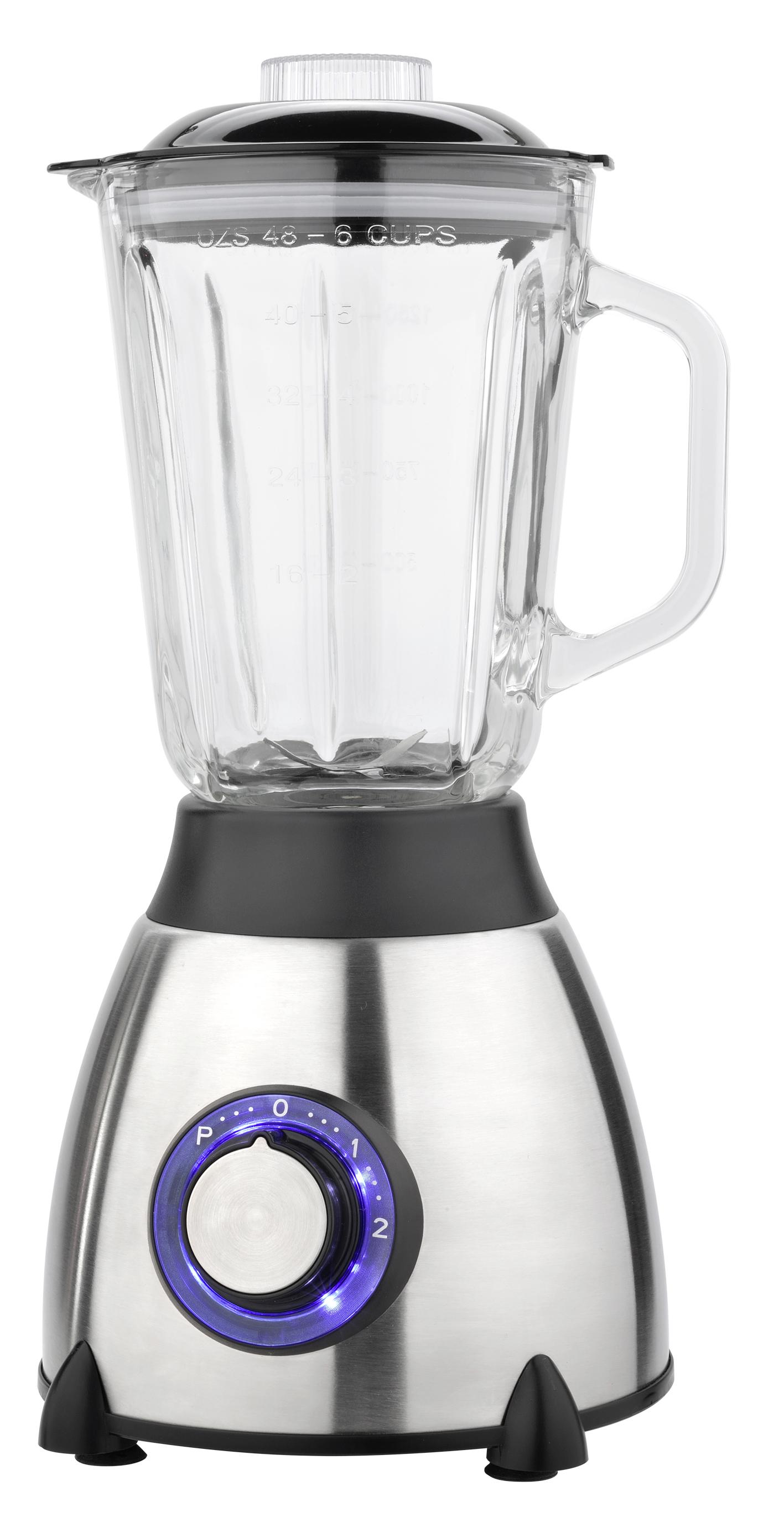 Standmixer Smooth max. 550 Watt - Edelstahlfarben/Schwarz, Glas/Kunststoff (19/39/20cm) - Silva Homeline