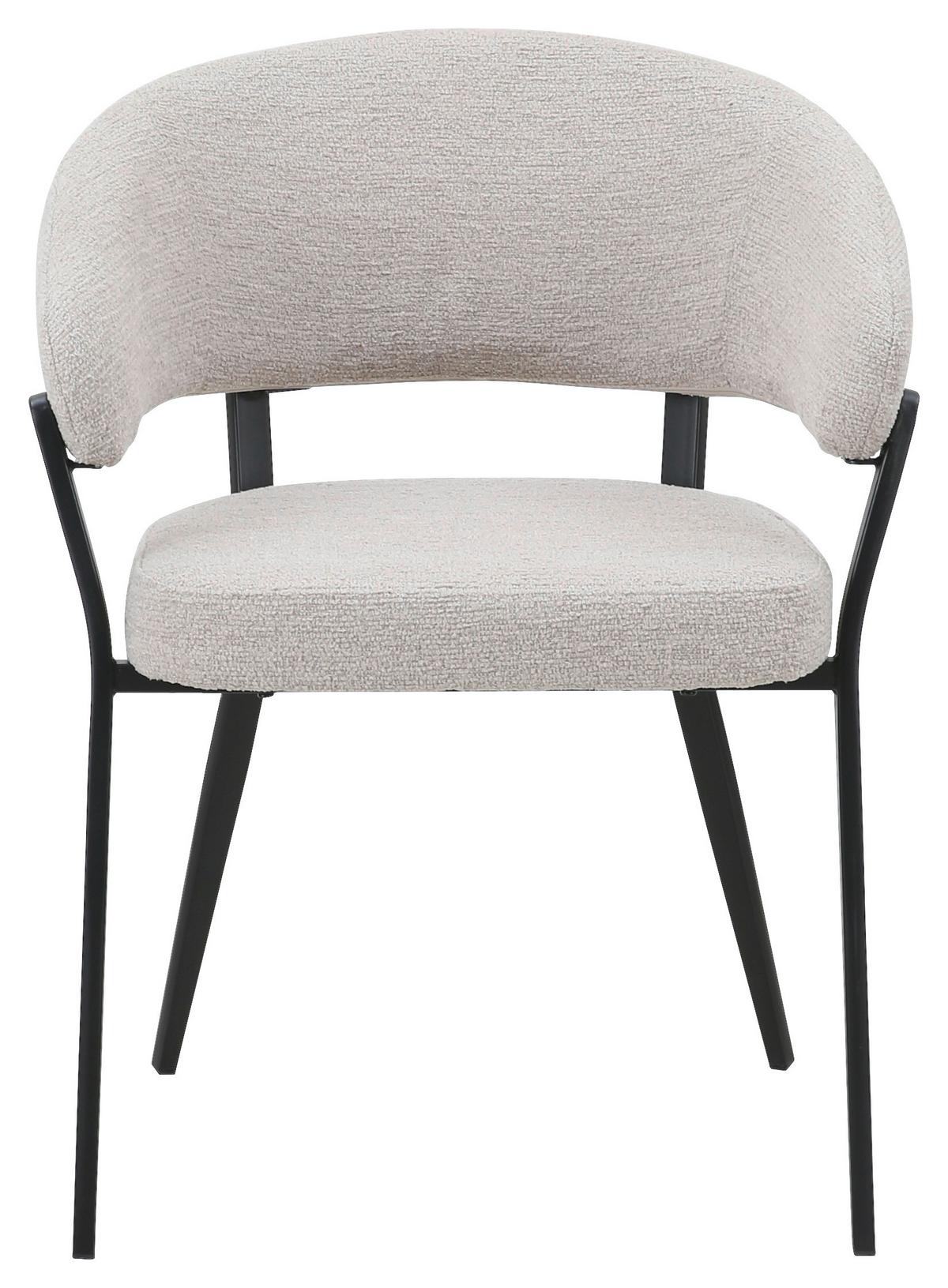 Stolica Zita - bež/crna, Moderno, metal/tekstil (60/78/56cm) - Premium Living