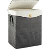 TVÄTTKORG DENISE - grå, Romantik / Lanthus, textil/plast (35/44/26cm) - Mömax