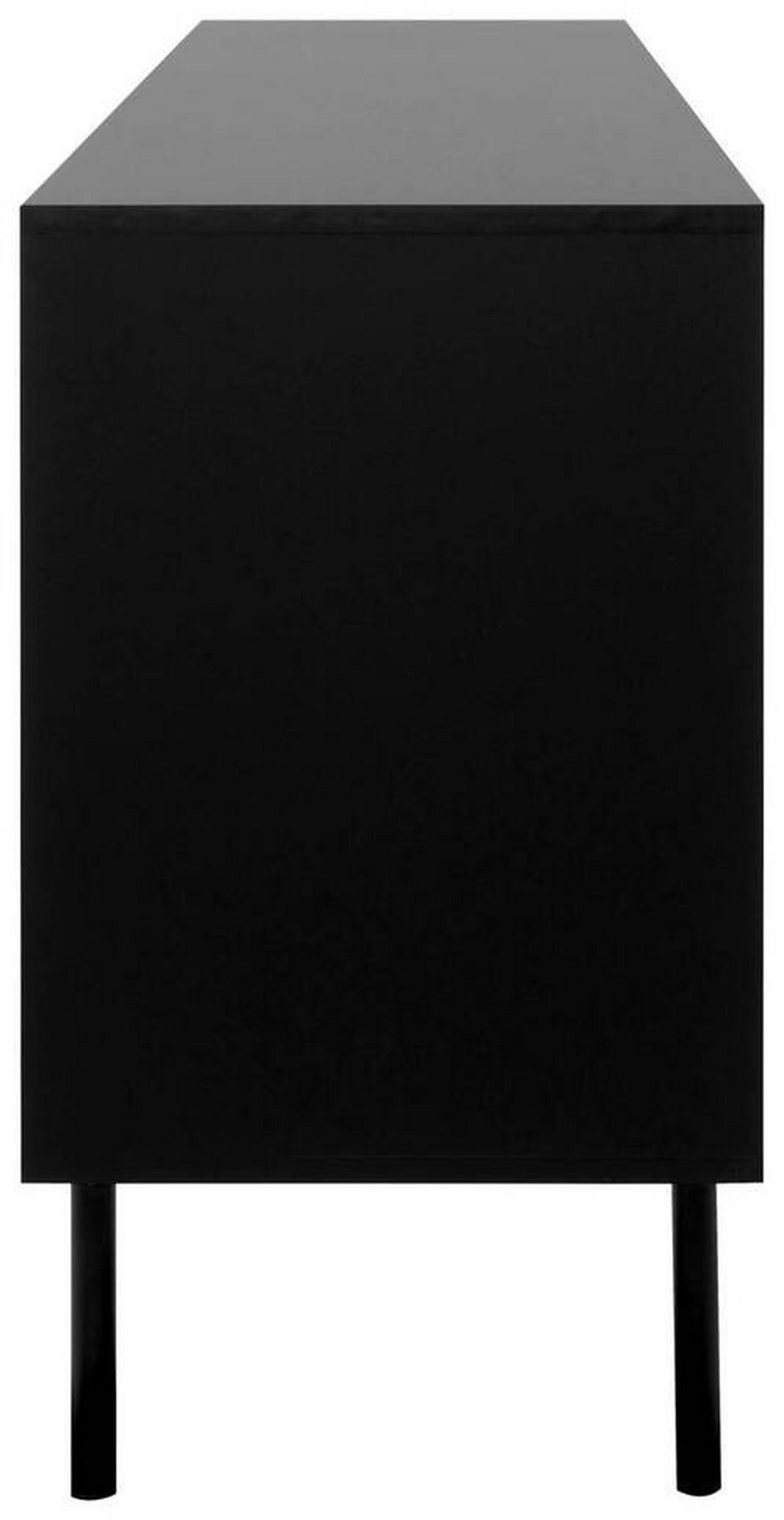 Tv-szekrény Lucca - fekete/többszínű, Design, faalapú anyag/fém (184,5/70/40cm) - MID.YOU