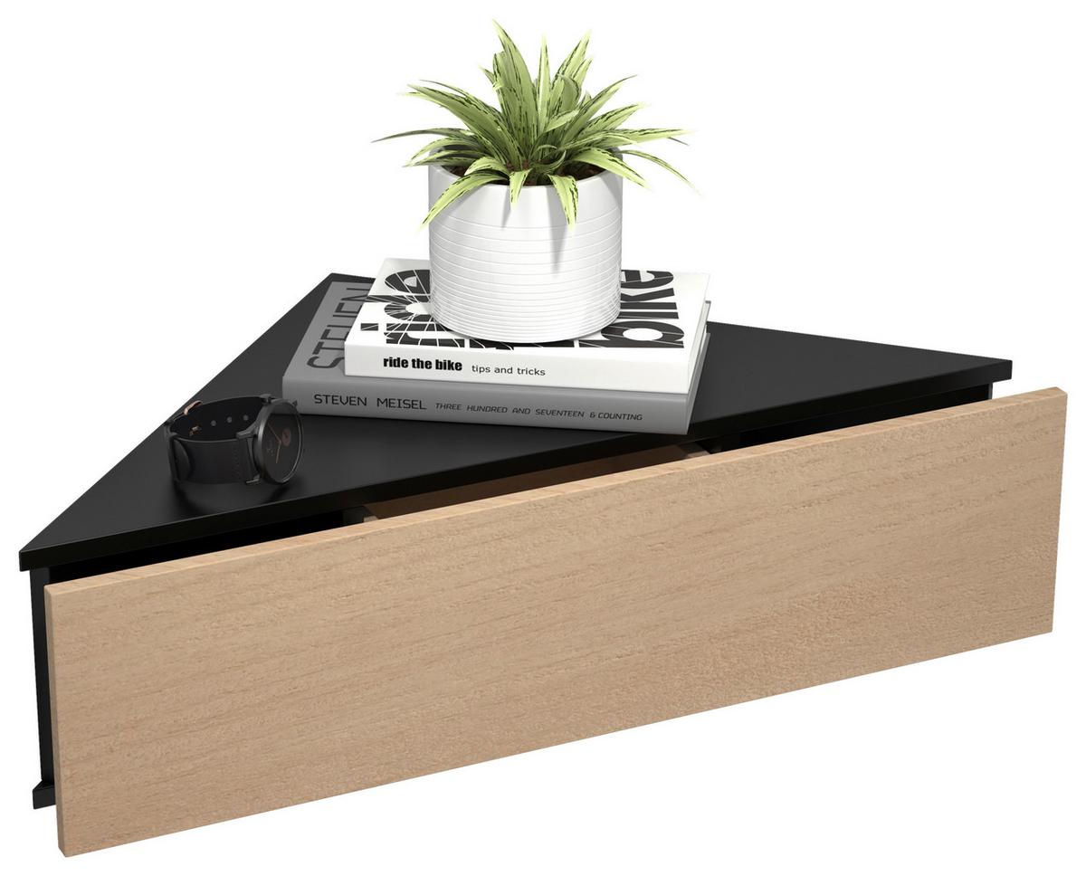 NACHTKÄSTCHEN USAL S - Honigeiche/Schwarz, Modern, Holzwerkstoff (60/15/42,4cm) - MID.YOU