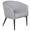 SESSEL FLUFFY - Schwarz/Grau, Design, Textil/Metall (83/70/64cm) - Livetastic