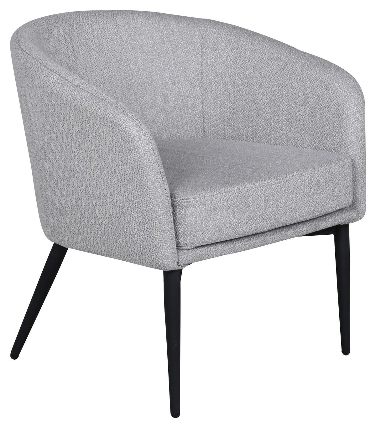 SESSEL FLUFFY - Schwarz/Grau, Design, Textil/Metall (83/70/64cm) - Livetastic