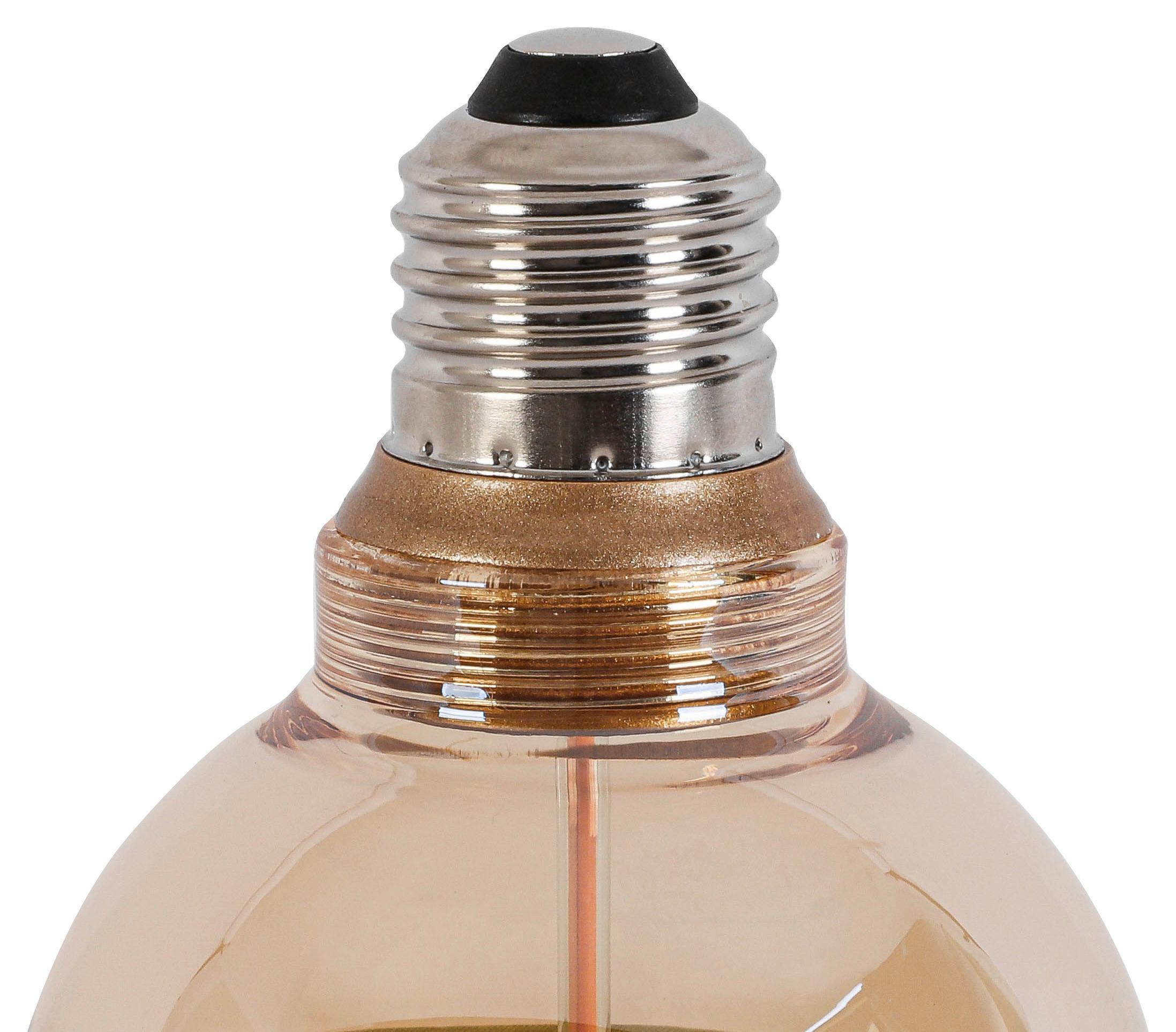 LED-LJUSKÄLLA C82218MM - bärnstensfärgad, Klassisk, metall/glas (8/12,2cm) - Mömax