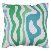 PODUSZKA DEKORACYJNA 29709 - zielony/kolor naturalny, Basics, tkanina (48/48cm)