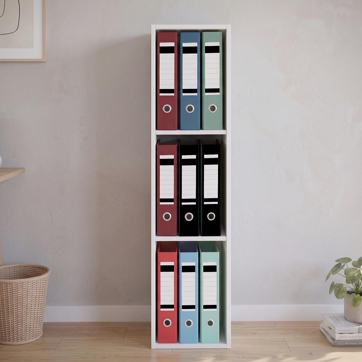 Etajeră Pentru Documente Offas - alb, Design, material pe bază de lemn (34/107/30cm) - MID.YOU