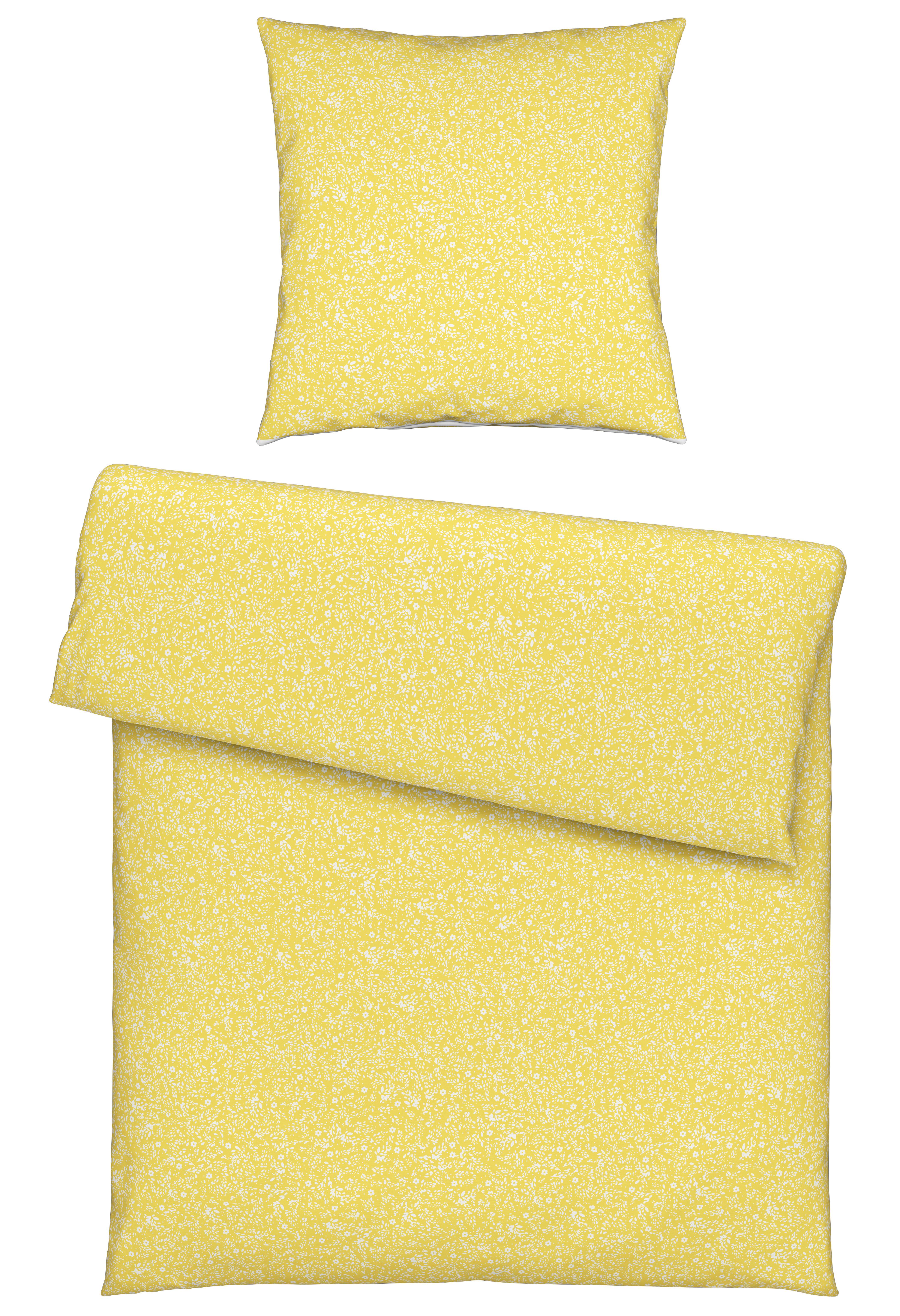 Bettwäsche Barn Flower in Gelb ca. 135x200cm - Gelb, KONVENTIONELL, Textil (135/200cm) - Modern Living