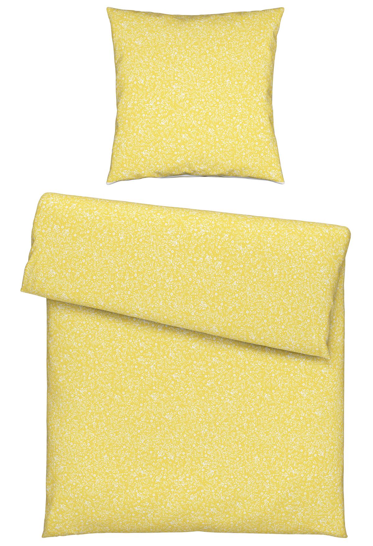 Bettwäsche Barn Flower in Gelb ca. 135x200cm - Gelb, KONVENTIONELL, Textil (135/200cm) - Modern Living