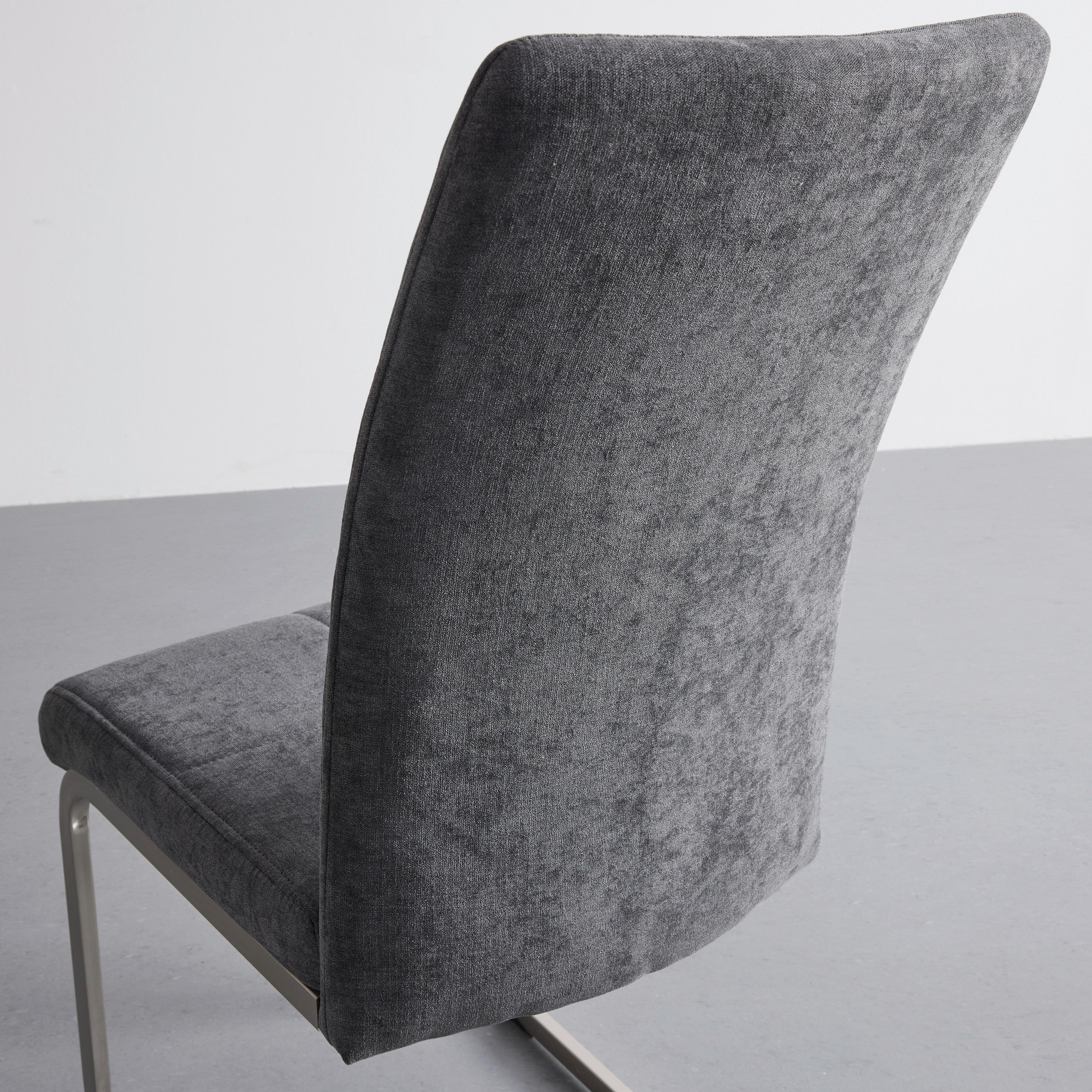 SVIKTSTOL LUCIE - kromfärg/grå, Modern, metall/trä (42,5/98/45cm) - Bessagi Home