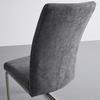 SVIKTSTOL LUCIE - kromfärg/grå, Modern, metall/trä (42,5/98/45cm) - Bessagi Home