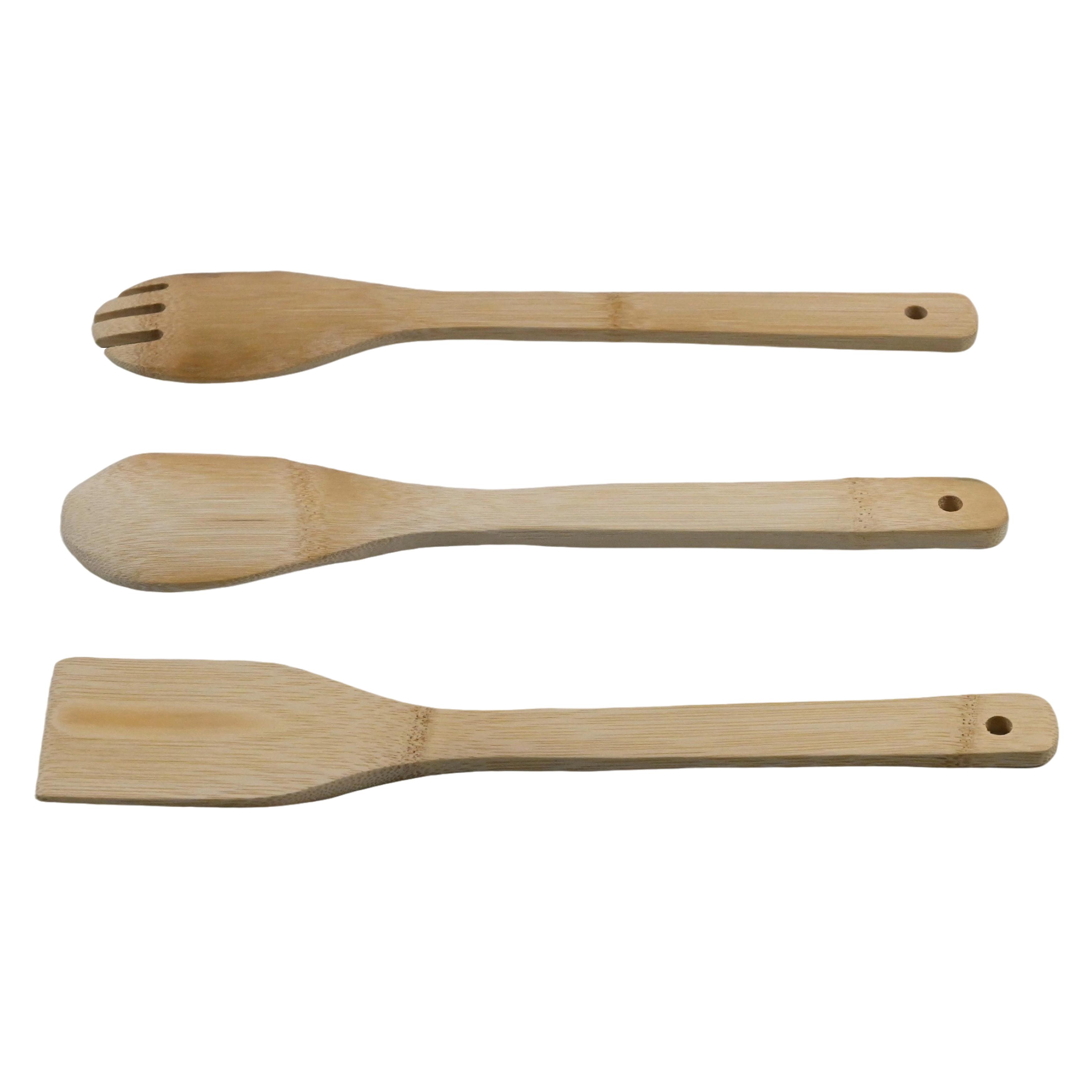 Küchenhelferset Woody in Naturfarben, 3-teilig - Naturfarben, KONVENTIONELL, Holz (6/30cm) - Based