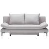 Schlafsofa in Hellgrau mit Bettfunktion - Hellgrau/Schwarz, MODERN, Textil (191/42-76/86cm) - Based