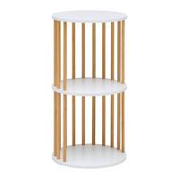 Polc Zora - natúr színű/fehér, Modern, faalapú anyag/természetes anyagok (40/77/40cm) - Mömax
