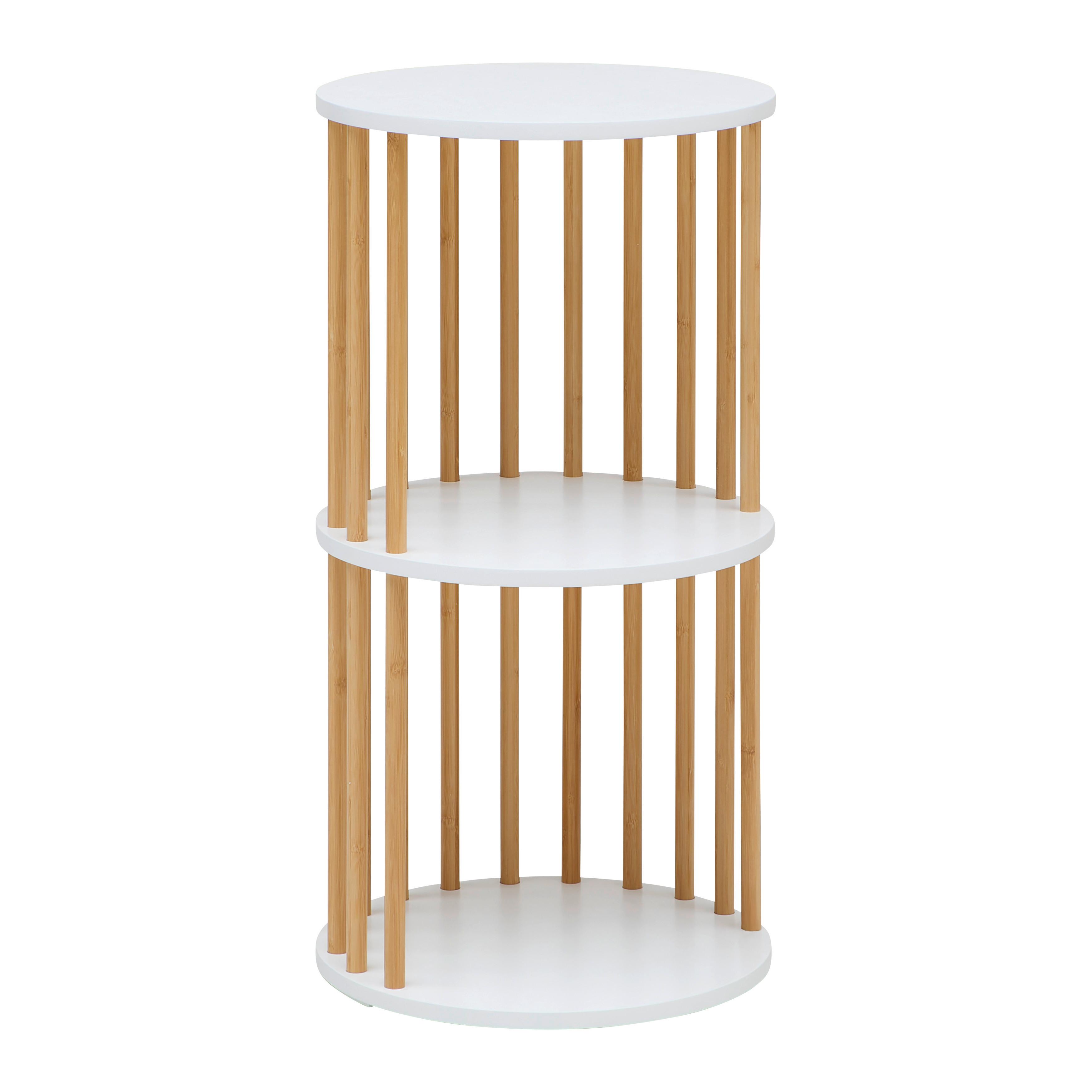 HYLLA ZORA -EXKLUSIV- - vit/naturfärgad, Modern, trämaterial/naturmaterial (40/77/40cm) - Mömax
