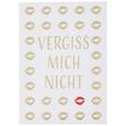 Postkarte Vergiss mich nicht! - Rot/Goldfarben, MODERN, Papier (10,5/14,8cm) Postkarte Vergiss mich nicht! - Rot/Goldfarben, MODERN, Papier (10,5/14,8cm)