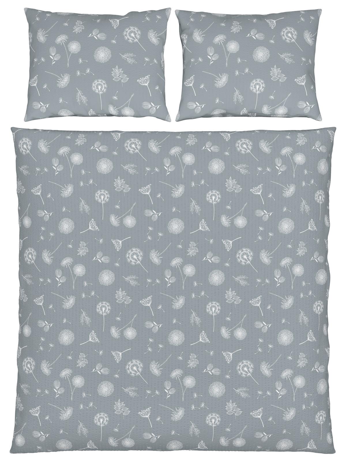 Bettwäsche Pusteblume XXL Grau ca. 200x220cm - Grau, KONVENTIONELL, Textil (200/220cm) - Modern Living