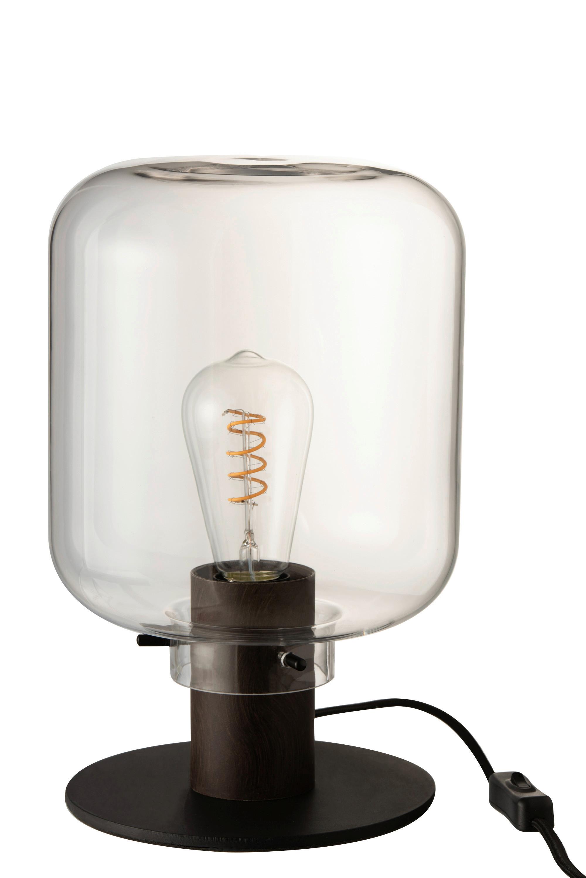 LAMPA STOŁOWA 5720 - czarny/przezroczysty, Trend, metal/szkło (30/31/20cm)