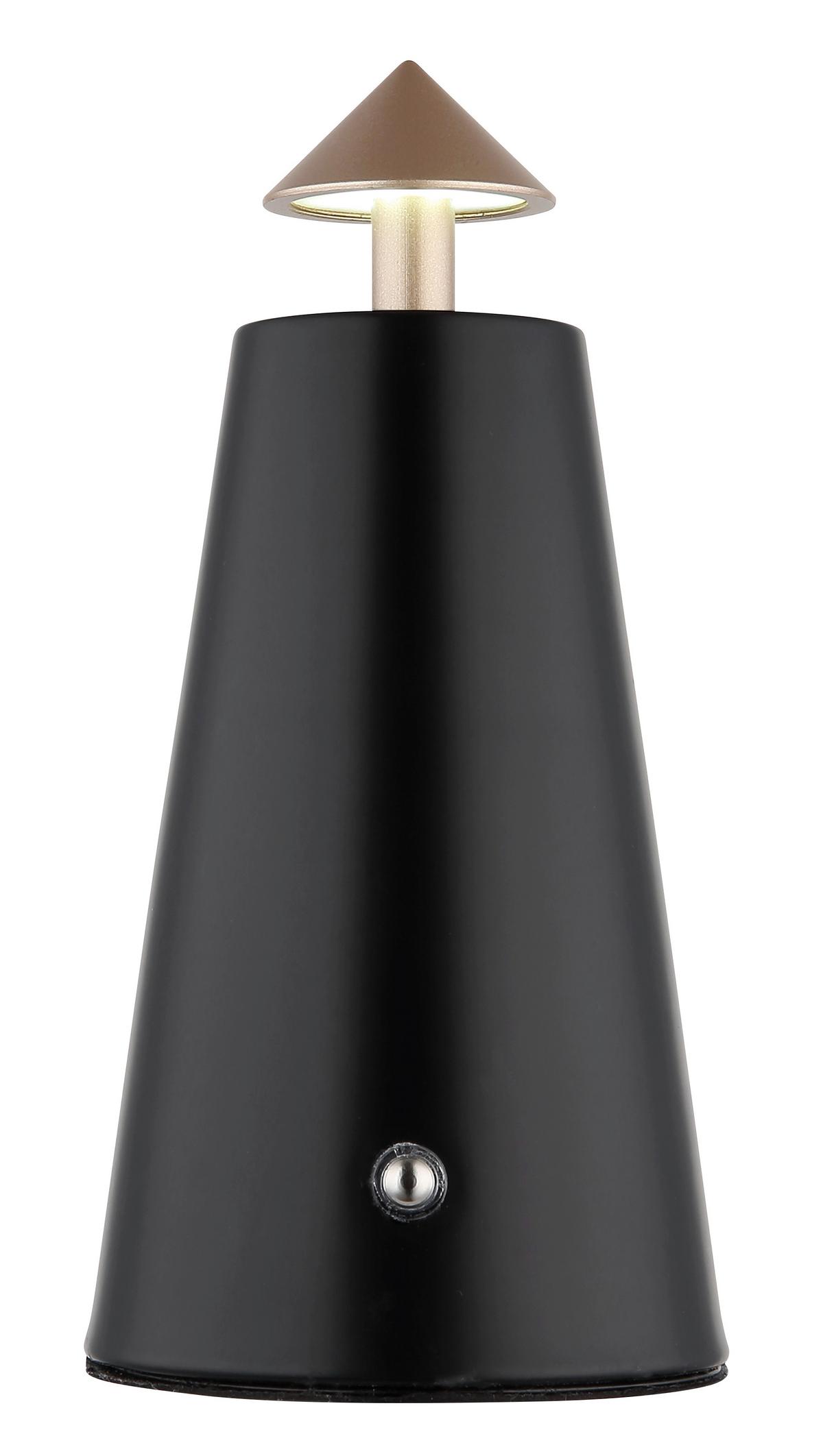 AKKU-TISCHLEUCHTE 21037CS LIVA - Weiss/Schwarz, Design, Kunststoff/Metall (9/19cm) - Globo