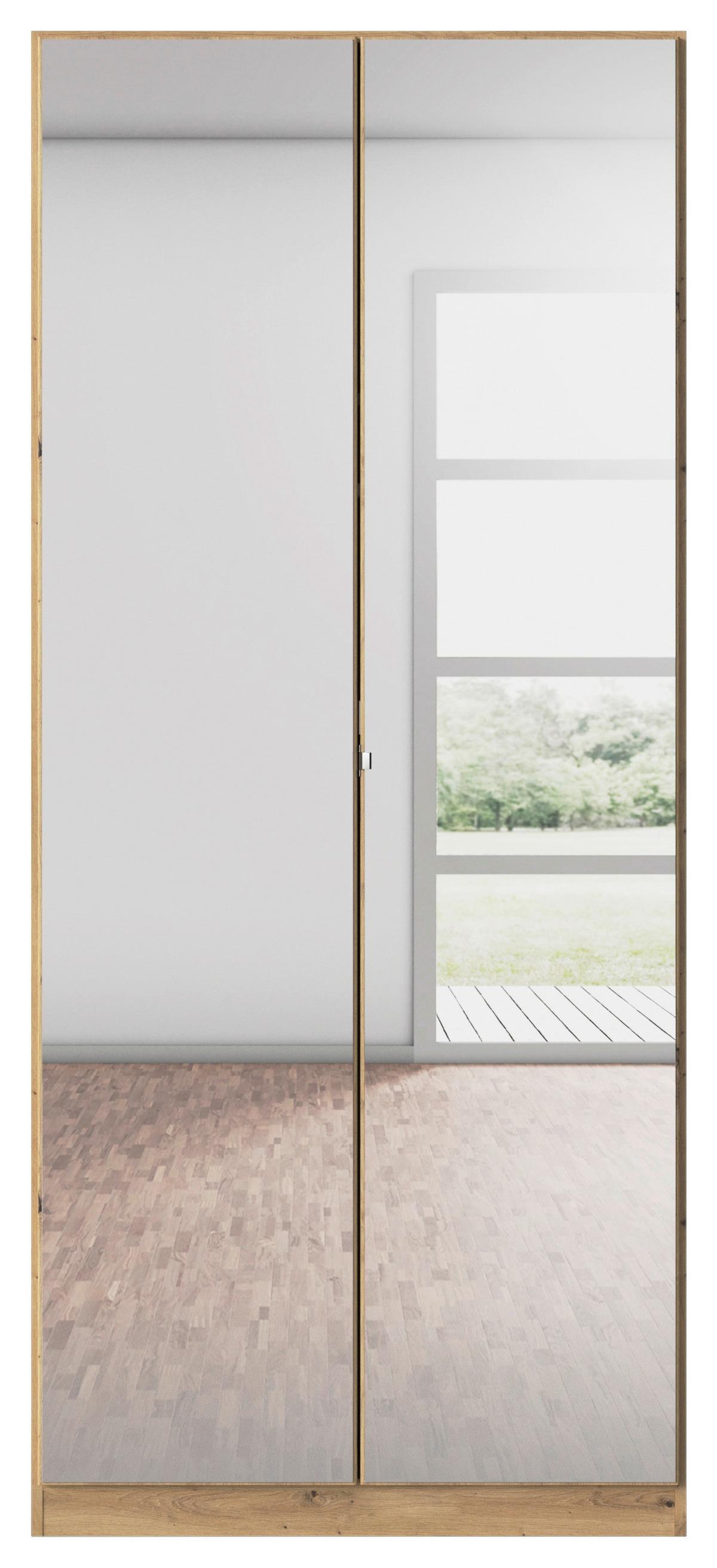 DULAP REFLECT - argintiu/stejar Artisan, Modern, material pe bază de lemn (91/210/54cm)