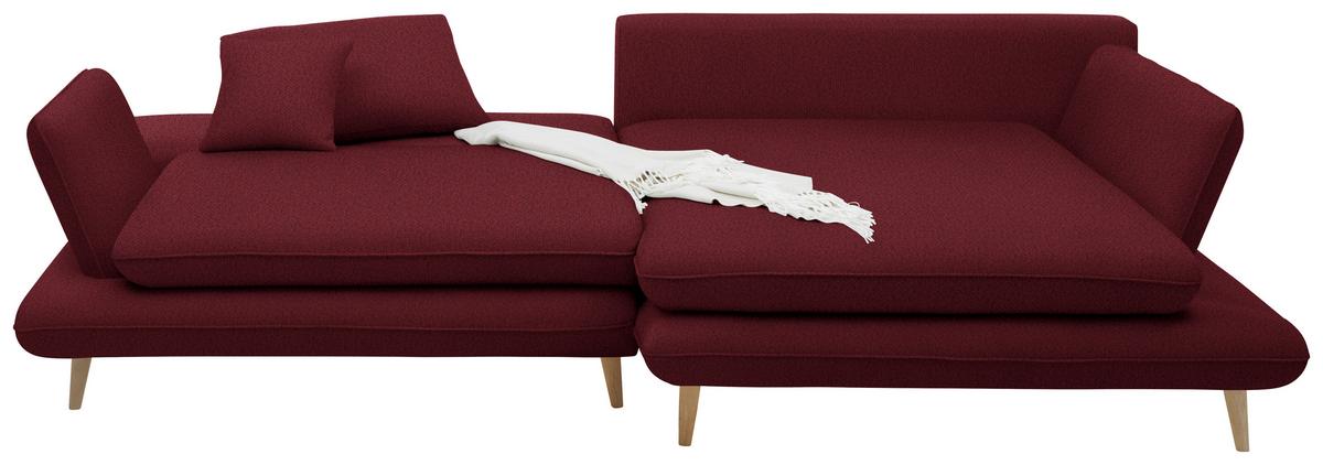 Kutna Garnitura Monte - prirodne boje/boje crnog vina, Romantično / ladanjski, tekstil/drvo (283/181cm) - Premium Living