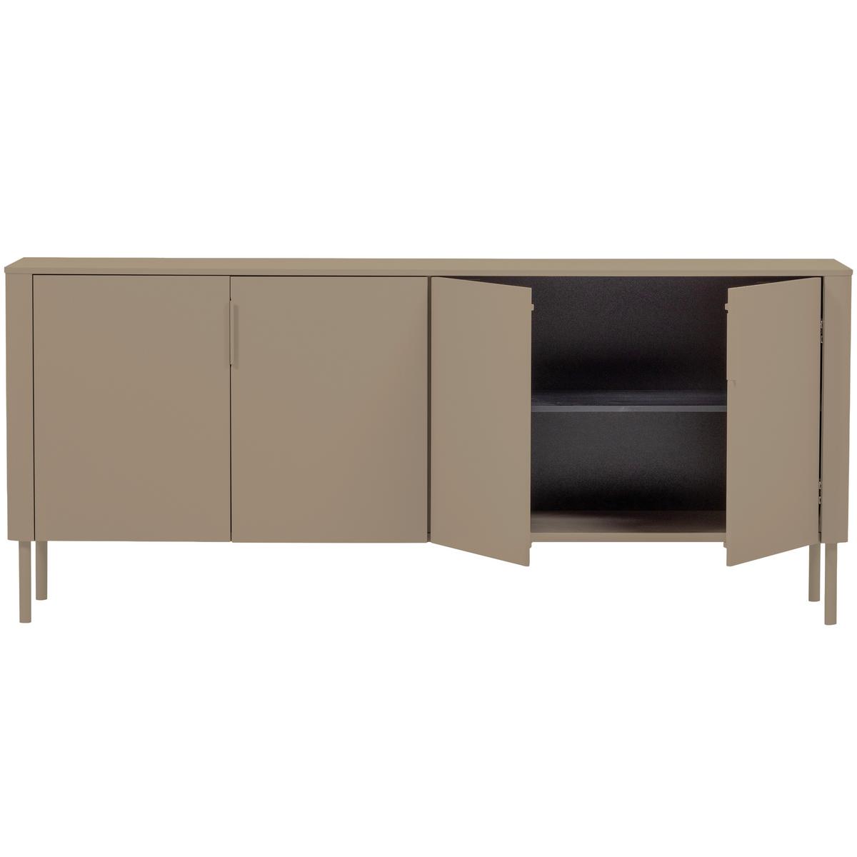 Sideboard Gunnar Schlammfarben B: 201 cm - Schlammfarben/Schwarz, Design, Holz/Metall (201/85/44cm) - Livetastic
