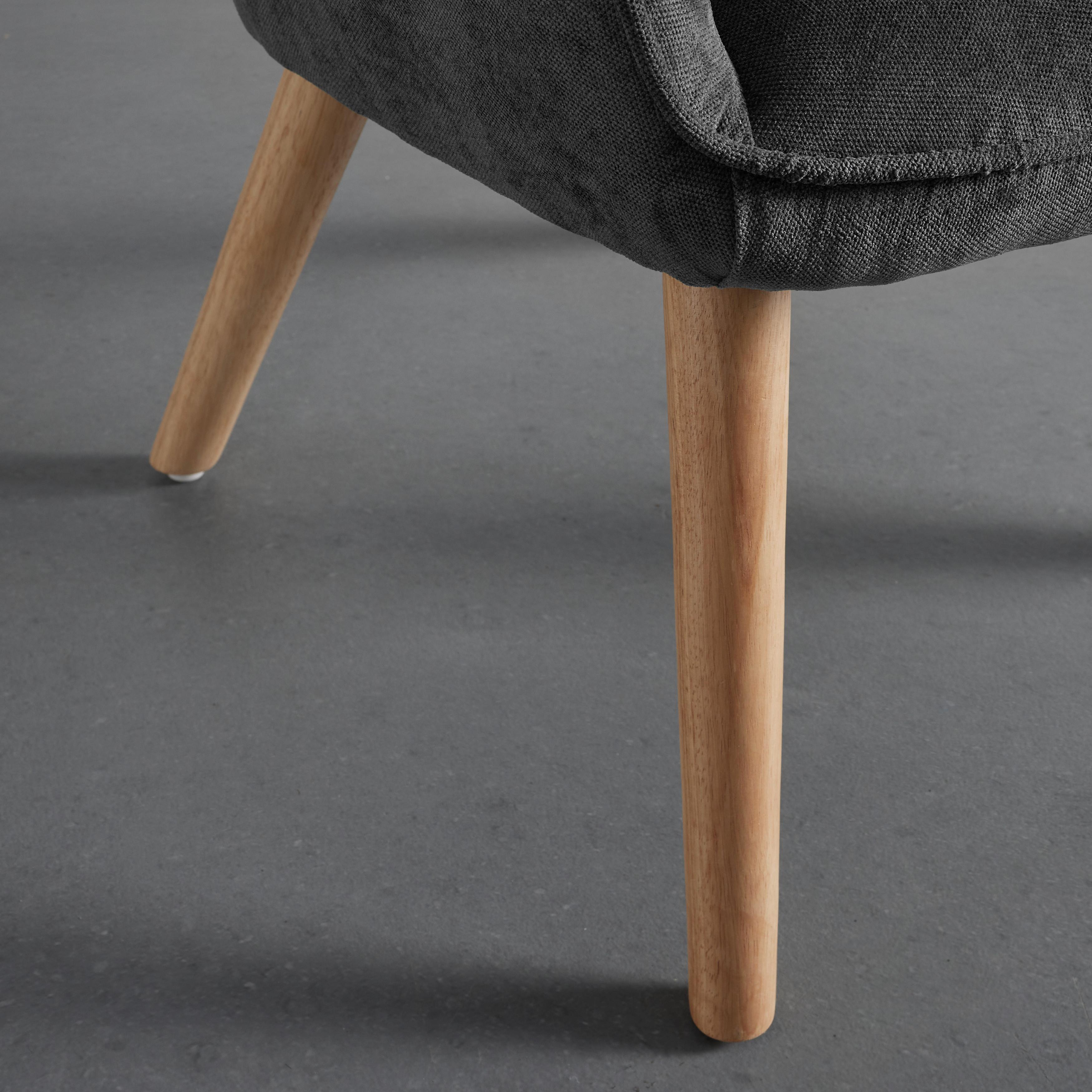 FÅTÖLJ NATALIE - grå/naturfärgad, Modern, metall/trä (64/99/68cm) - Bessagi Home
