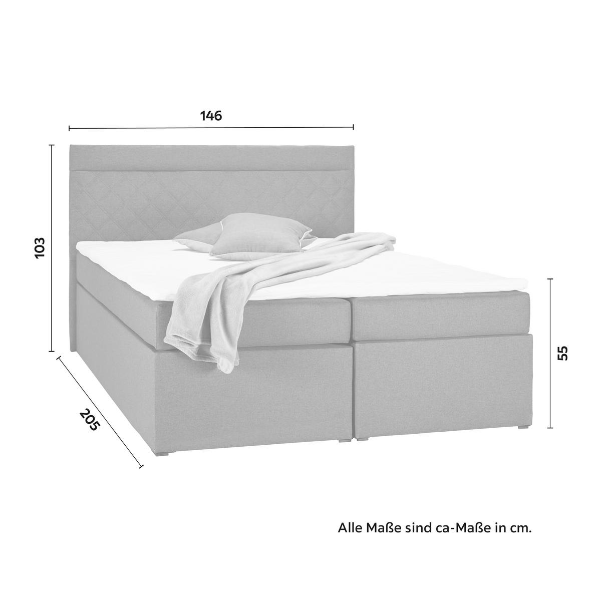 Box Ágy Rosa - szürke, Modern, faalapú anyag/textil (140/200cm) - Bessagi Home