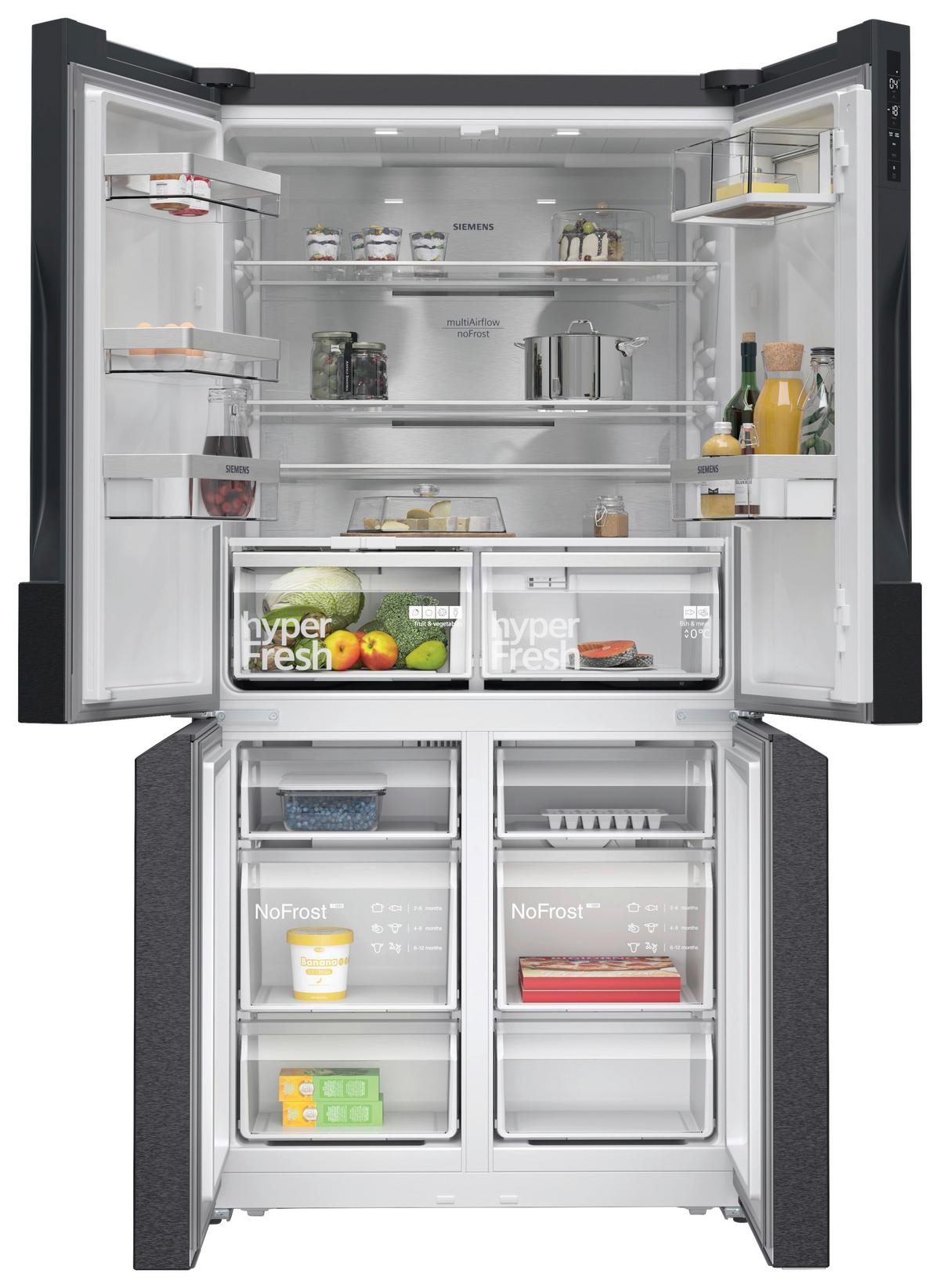 French-Door KF96NAXEA Schwarz - Schwarz, MODERN, Metall (90,5/183/73,1cm) - Siemens