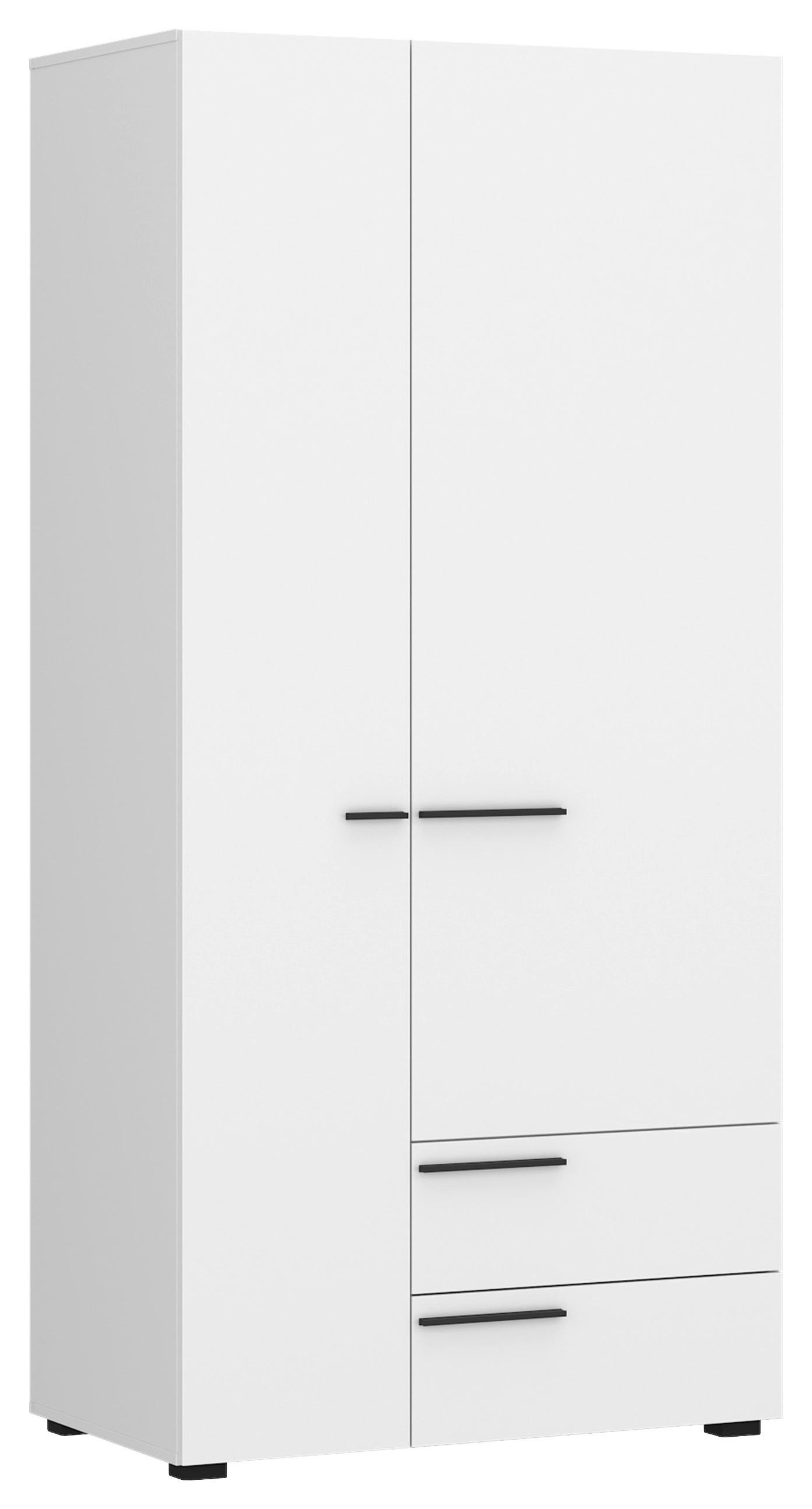 Ormar S Klasičnim Vratima Marlow - bijela/crna, Moderno, drvni materijal/plastika (90/194,9/59,6cm) - Modern Living