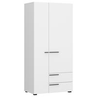 Ormar S Klasičnim Vratima Marlow - bijela/crna, Moderno, drvni materijal/plastika (90/194,9/59,6cm) - Modern Living