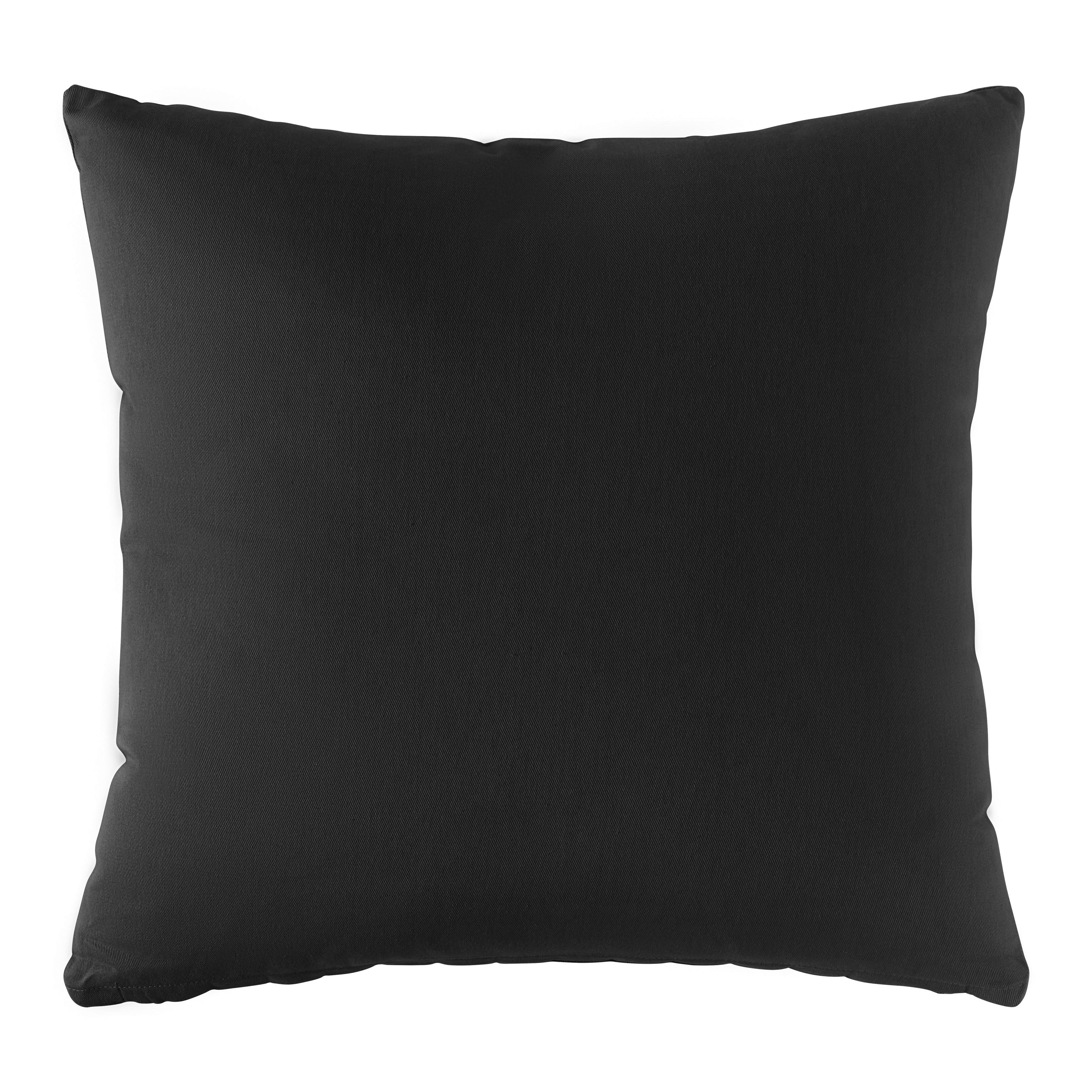 Zierkissen Poppy Schwarz ca. 45x45cm - Schwarz, Konventionell (45/45cm) - Mömax