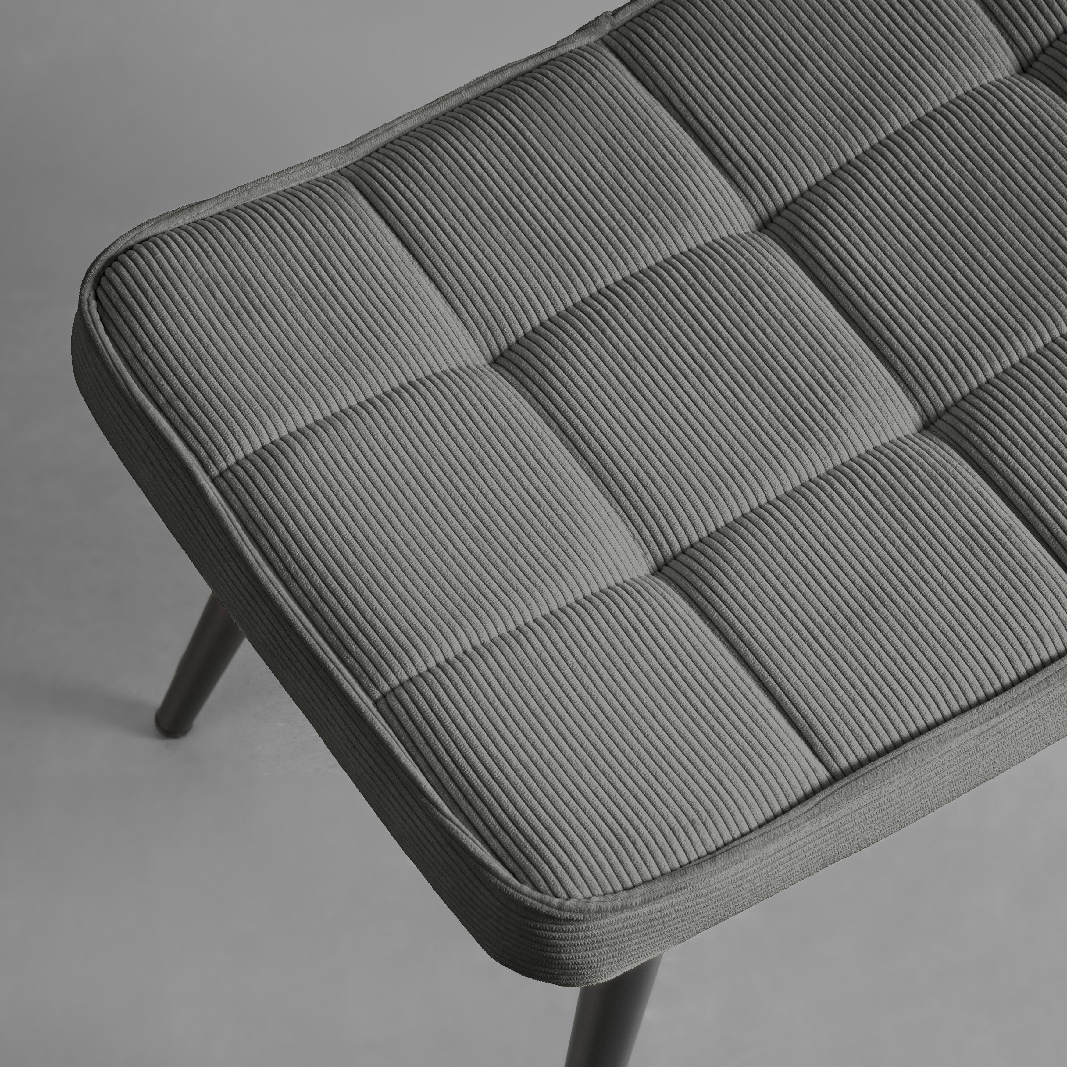 Ülőke Gunvor - szürke, Modern, textil/fa (59,5/39/40cm) - Mömax